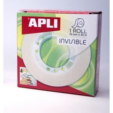 CINTA ADHESIVA INVISIBLE 33Mx19MM CJ.APLI