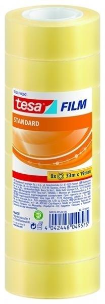 CINTA ADHESIVA ESTANDAR 33M X 19MM 8 ROLLOS TESA