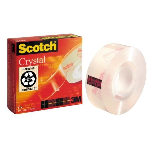 CINTA ADHESIVA CRISTAL 33Mx19MM 600 SCOTCH  (70005242493)