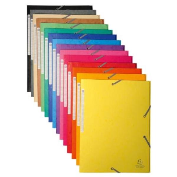 CARPETA GOMAS CARTON A4 MAXI COLORES SURTIDOS EXACOMPTA