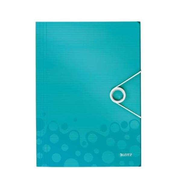 CARPETA GOMAS PP A4 SOLAPAS TURQUESA WOW LEITZ