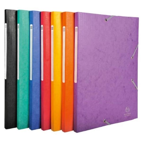 CARPETA GOMAS CARTON GOFRADO A4 MAXI COLORES SURTIDOS EXACOMPTA