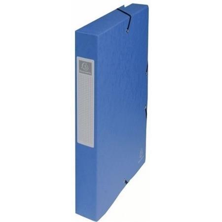 CAJA PROYECTOS LOMO 40MM GOMAS AZUL EXACOMPTA