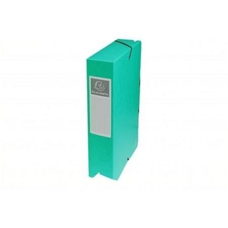 CAJA PROYECTOS LOMO 60MM GOMAS VERDE EXACOMPTA