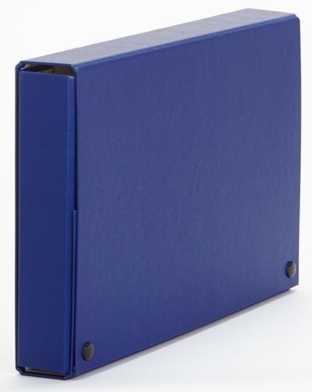 CAJA PROYECTOS LOMO 30MM BROCHE AZUL PARDO