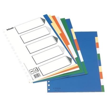 SEPARADORES PP A4 5 POSICIONES INDICE B/N ESSELTE