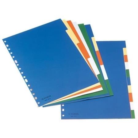 SEPARADORES PP FOLIO 5 POSICIONES INDICE B/N ESSELTE