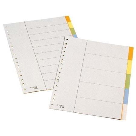 SEPARADORES PP FOLIO 5 POSICIONES INDICE COLOR ESSELTE