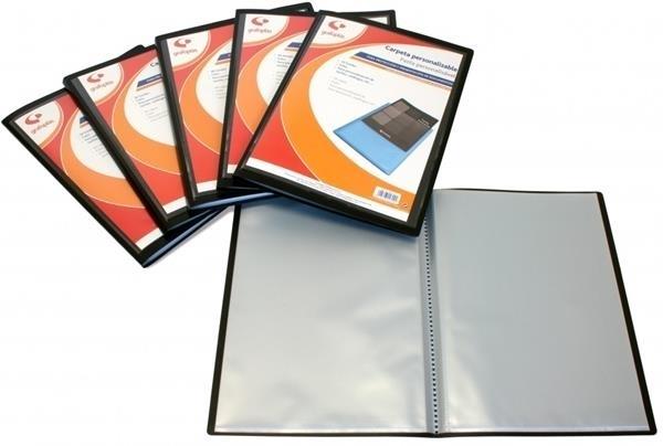 CARPETA FUNDAS 50F FOLIO PP SEMIRIGIDO PERSONALIZABLE NEGRO POLIPLAS GRAFOPLAS