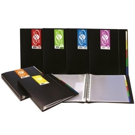 CARPETA FUNDAS EXTRAIBLES 100 FUNDAS A4 TAPAS RIGIDAS NEGRO IN&OUT GRAFOPLAS