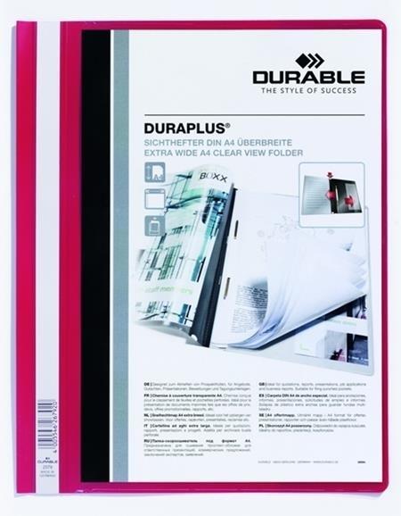 DOSSIER FASTENER PERSONALIZABLE A4 ROJO DURAPLUS DURABLE