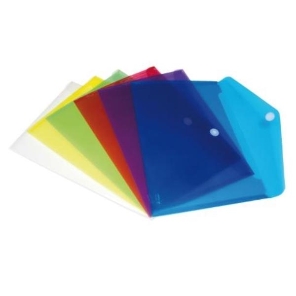 SOBRE PP FOLIO VELCRO TRANSLUCIDO INCOLORO PAQUETE 12 UDS GRAFOPLAS