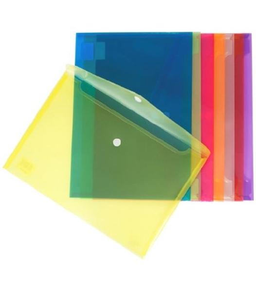 SOBRE PP FOLIO VELCRO TRANSLUCIDO AZUL PAQUETE 12 UDS GRAFOPLAS
