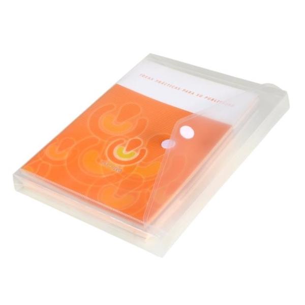 SOBRE PP FOLIO FUELLE VELCRO TRANSLUCIDO BLANCO CARCHIDEA