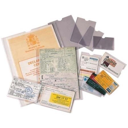 FUNDA PORTACARNETS  82X122MM PVC CJ.100U. ESSELTE