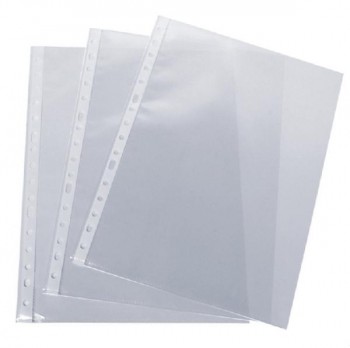 FUNDAS MULTITALADRO PP FOLIO ECONOMICA 60 MICRAS RUGOSA 16 TALADROS CJ.10U. ESSELTE