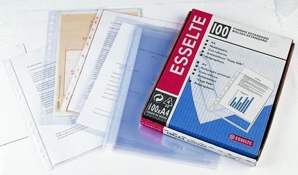 FUNDAS MULTITALADRO PP FOLIO ESTANDAR 80 MICRAS RUGOSA 16 TALADROS CJ100U ESSELTE