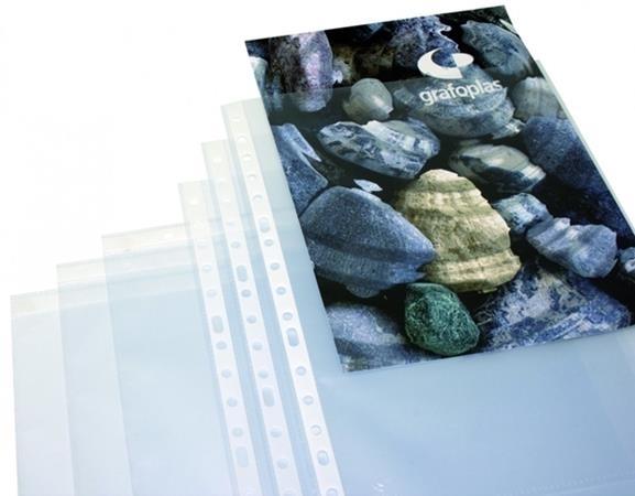 FUNDAS MULTITALADRO PP FOLIO 16 TALADROS ECONOMICA CJ.100U. GRAFOPLAS