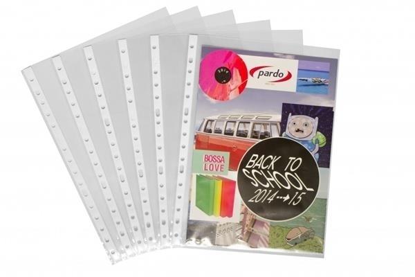 FUNDAS MULTITALADRO PP EXTRA CRISTAL A4 CJ.100U. PARDO