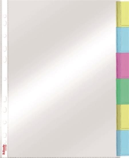FUNDA MULTITALADRO C/PESTAÑA SET 6 FUNDAS PP CRISTAL 85 MIC REFUERZO  ESSELTE