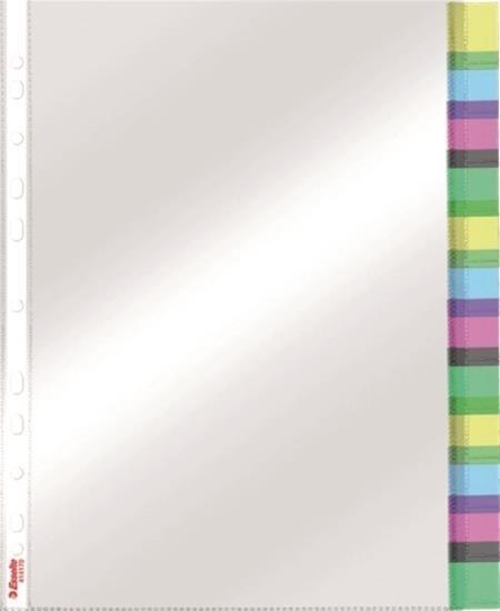 FUNDA MULTITALADRO C/PESTAÑA SET 12 FUNDAS PP CRISTAL 85 MIC REFUERZO ESSELTE