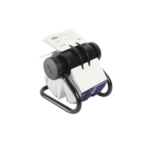 TARJETERO ROTATIVO SOBREMESA 200 TARJETAS NEGRO RODOLEX