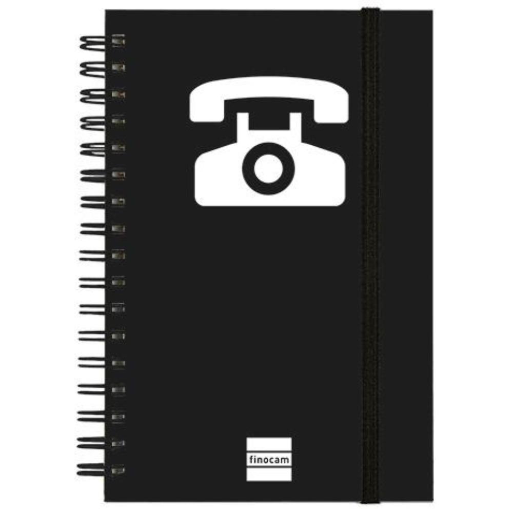 LISTIN TELEFONICO ESPIRAL NEGRO 10X15CMM 24 PESTAÑAS FINOCAM