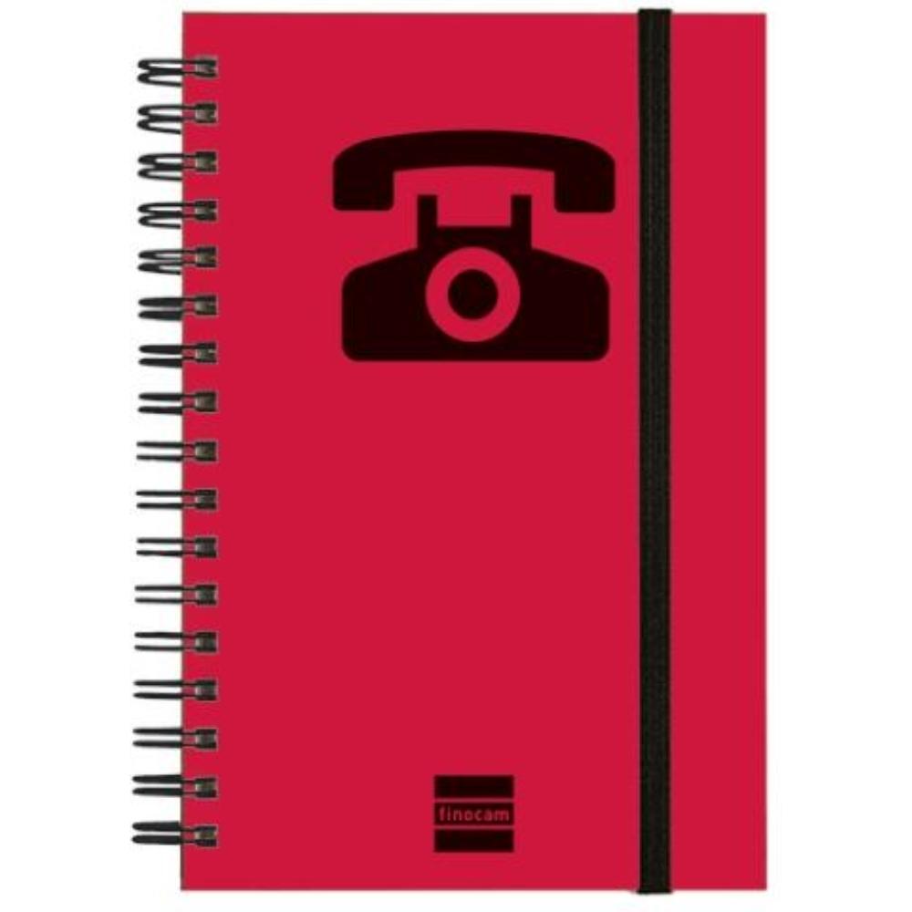 LISTIN TELEFONICO ESPIRAL MAGENTA 10X15CMM 24 PESTAÑAS FINOCAM