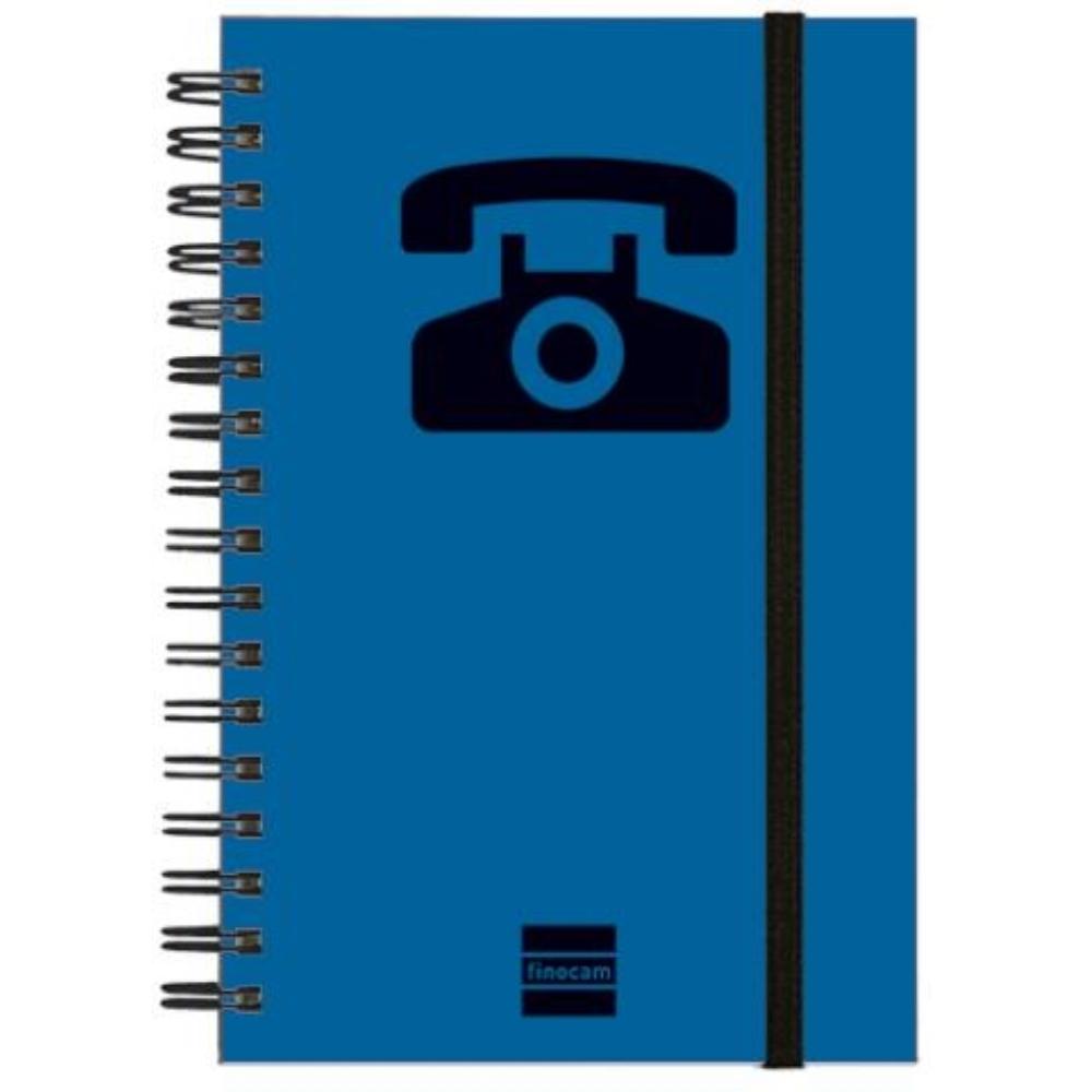 LISTIN TELEFONICO ESPIRAL AZUL 10X15CMM 24 PESTAÑAS FINOCAM