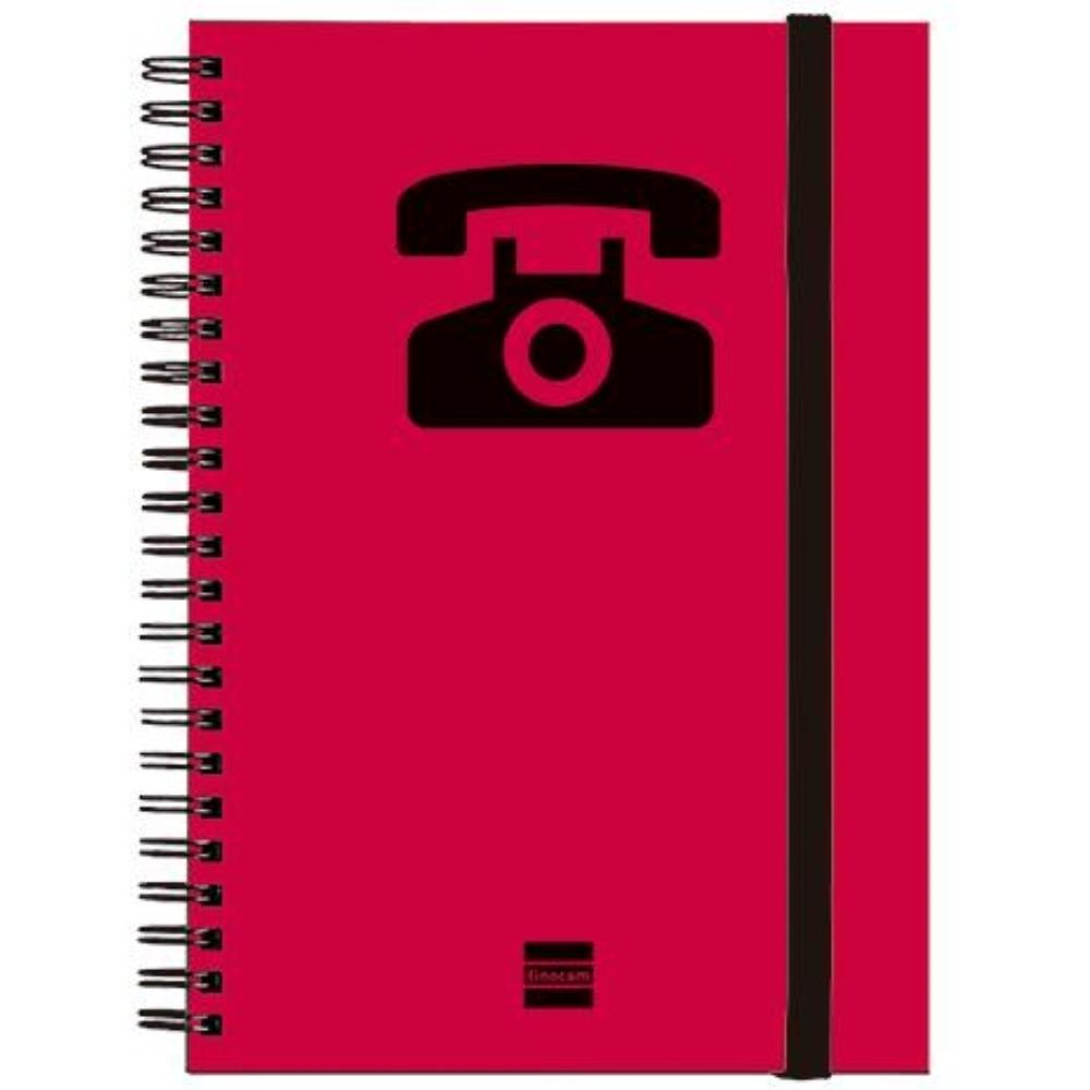 LISTIN TELEFONICO ESPIRAL MAGENTA A5 24 PESTAÑAS FINOCAM