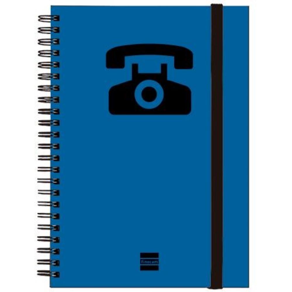 LISTIN TELEFONICO ESPIRAL AZUL A5 24 PESTAÑAS FINOCAM