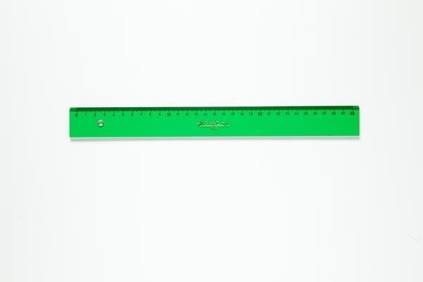 REGLA 30CM GRADUADA VERDE FABER CASTELL