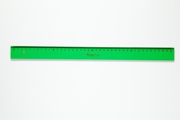 REGLA 40CM GRADUADA VERDE FABER CASTELL