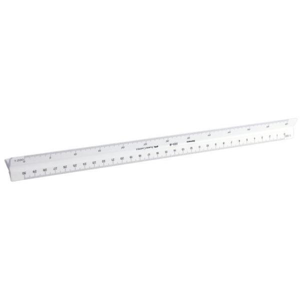 ESCALIMETRO TECNICO TRIANGULAR 30 CM PLASTICO (1:500) C/FUNDA FABER CASTELL