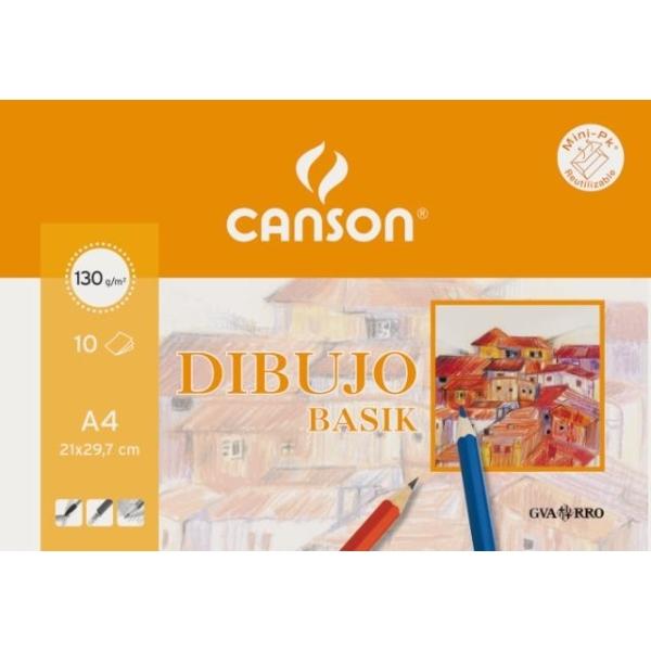 LAMINAS DIBUJO A4 130G 10H. SIN RECUADRO MINIPACKS BASIK GUARRO