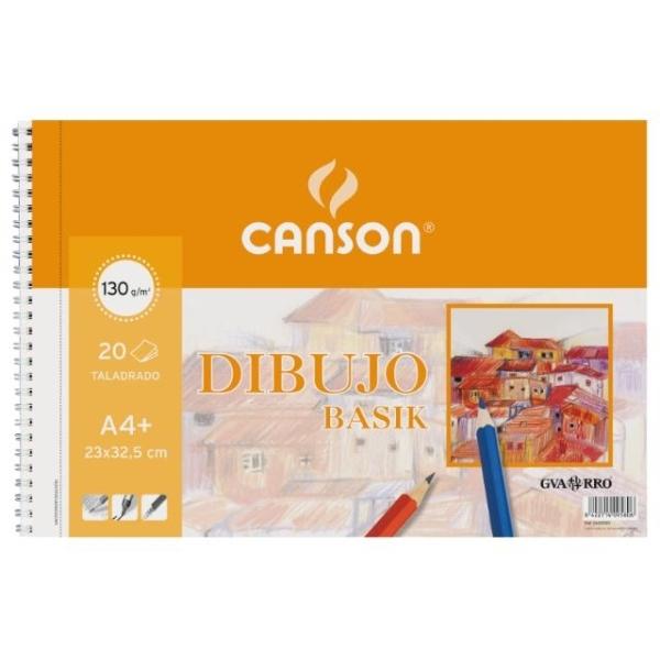 BLOC DIBUJO ESPIRAL A4+ 130G 20H. MICR TALADRO BASIK GUARRO