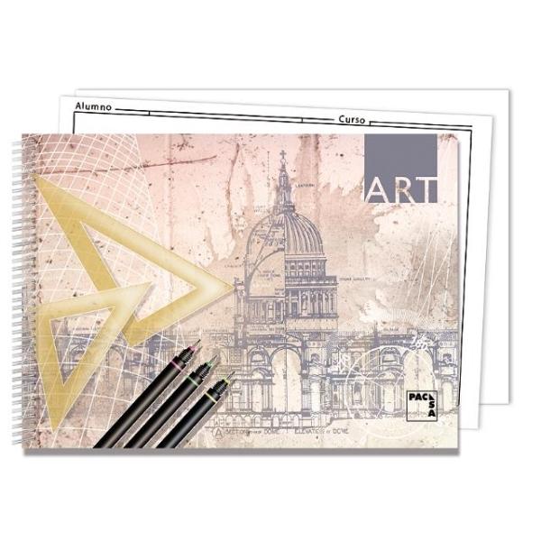 BLOC DIBUJO ART 20H+2 TALADROS 140G Fº PROL. LISO C/RECUADRO PACSA