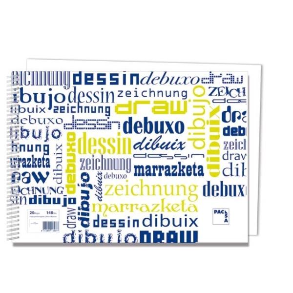 BLOC DIBUJO ASIGNATURAS S/RECUADRO 140G 20H+2 TALADROS PACSA