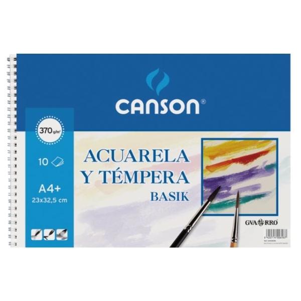 LAMINAS DIBUJO ACUARELA A4+ 370G 6H. MINIPACKS GUARO