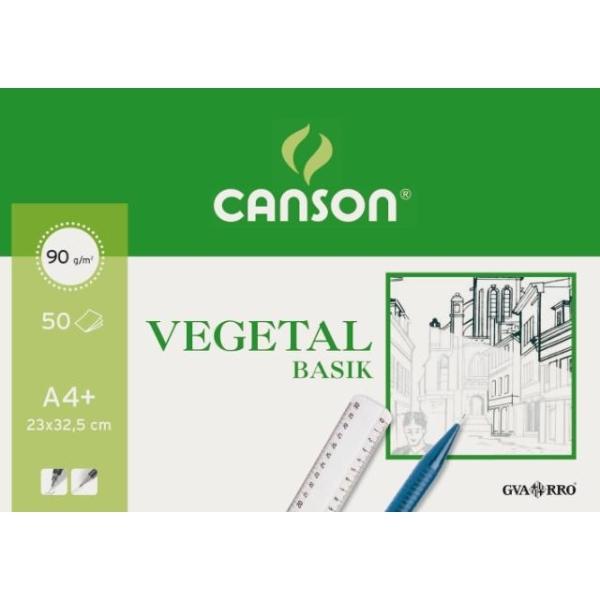 BLOC DIBUJO ENCOLADO PAPEL VEGETAL A4+  90G 50H GUARRO
