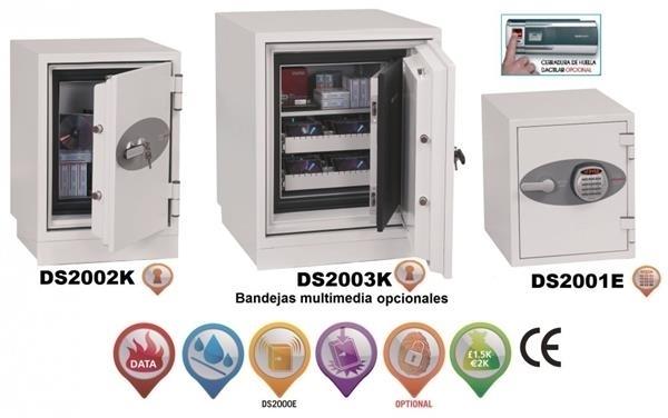 ARMARIO SEGURIDAD IGNIFUGO SERIE DS2000 DATACARE 77X69X72CM 77L 222KG PHOENIX