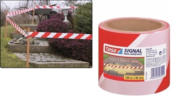 CINTA BALIZAJE NO ADHESIVA ROJO/BLANCO TESA