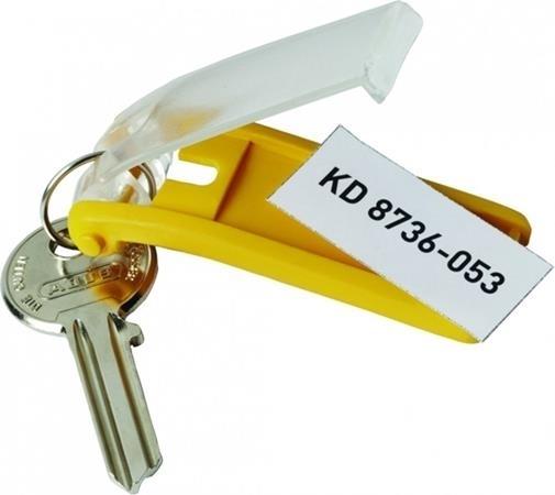 LLAVEROS KEY CLIP AMARILLO 6 UDS DURABLE