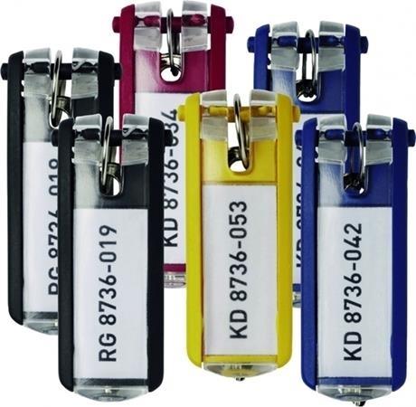 LLAVEROS KEY CLIP ROJO 6 UDS DURABLE