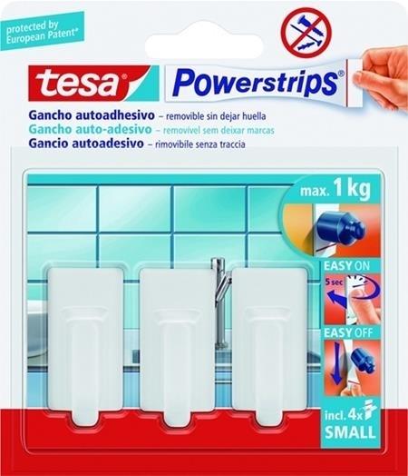 GANCHOS 3 GANCHOS PEQUEÑOS + 4 TIRAS TESA
