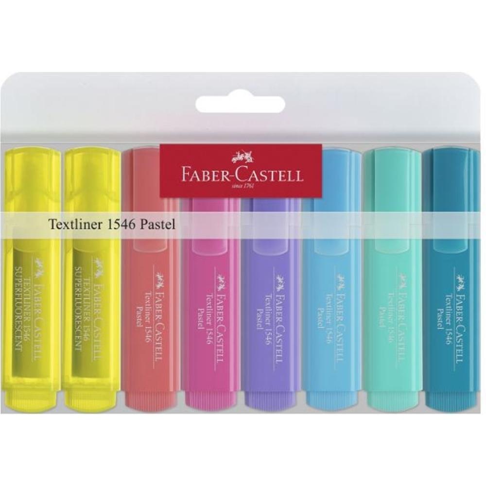 ROTULADORES FLUOR PASTEL TEXTLINER ESTUCHE 8 SURTIDOS FABER CASTELL