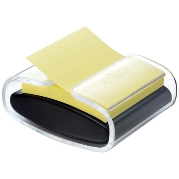 DISPENSADOR NEGRO PRO + BLOC ZNOTES POST-IT  SUPER STICKY AMARILLO (HK100010188)