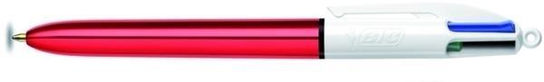 BOLIGRAFO BIC 4 COLOURS SHINE ROJO METALIZADO