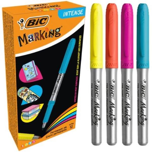 ROTULADOR PERMANENTE BIC MARKING INTENSE SURTIDOS CJ 12