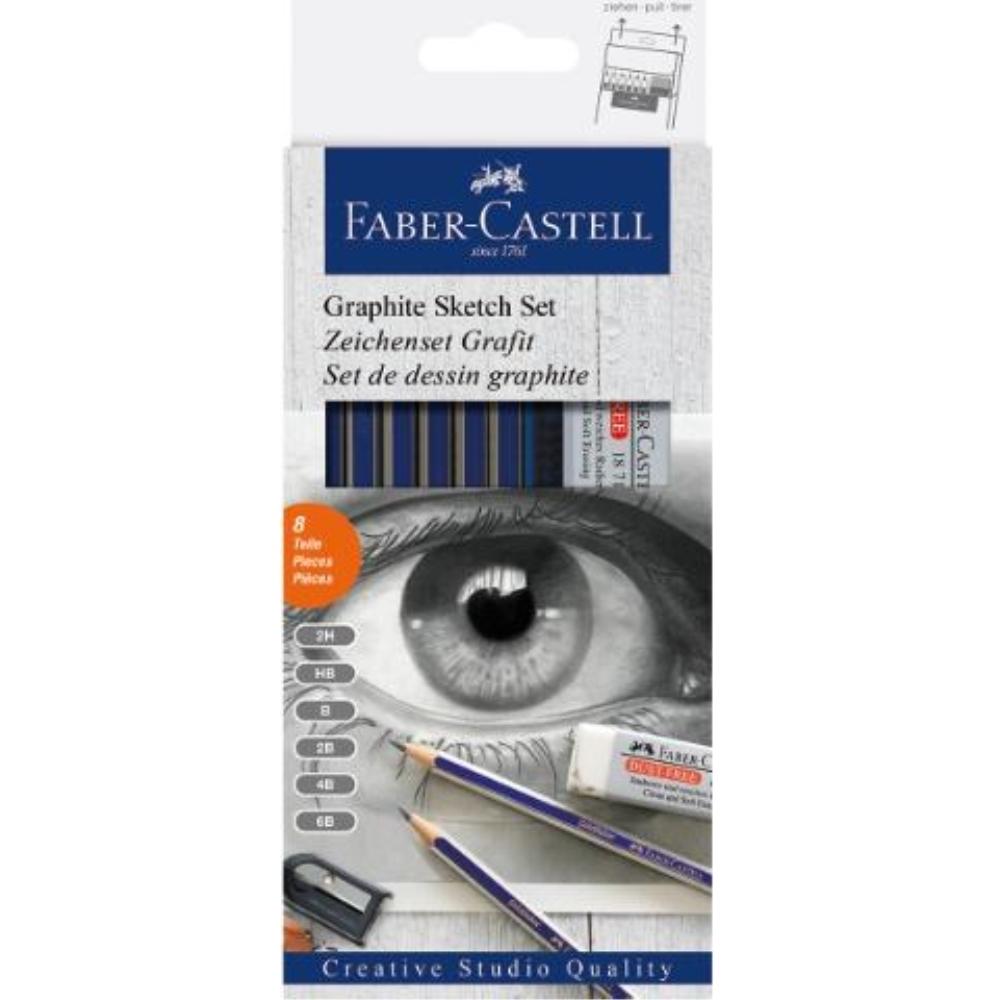 SET CREATIVO DE GRAFITO CON 8 PIEZAS GOLDFABER
